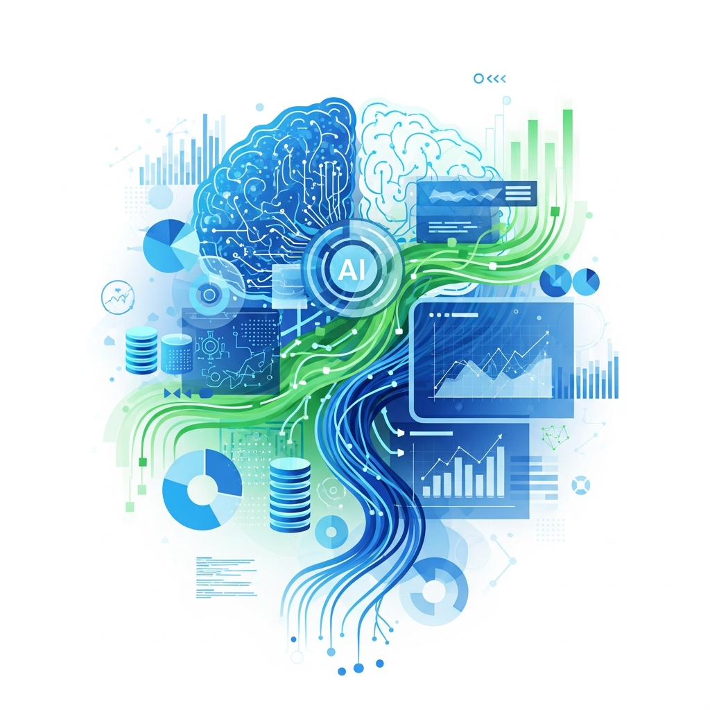 Ilustracija za članak: AI u data analitici - novi standardi - industrijski-trendovi | AIS Tech Blog