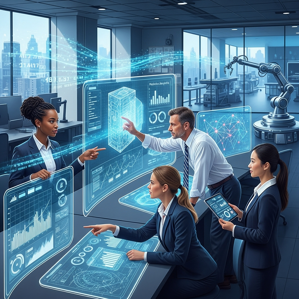 Ilustracija za članak: Budućnost umjetne inteligencije u poslovanju - industrijski-trendovi | AIS Tech Blog