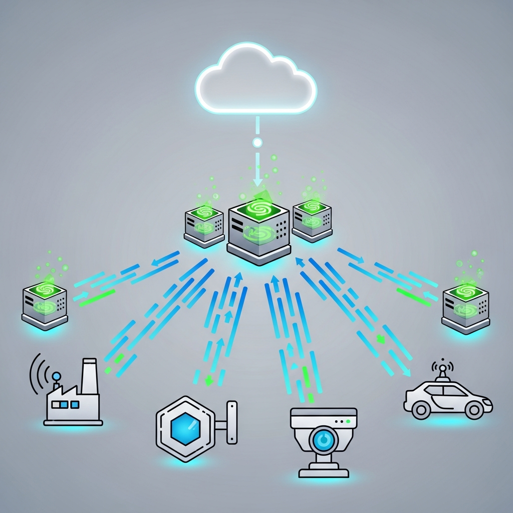 Ilustracija za članak: Edge computing i njegova primjena - industrijski-trendovi | AIS Tech Blog