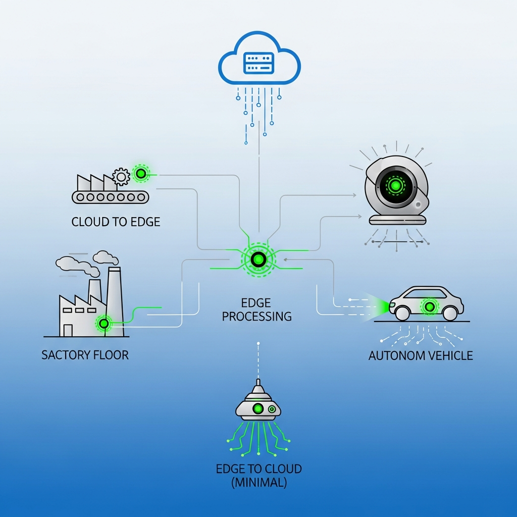 Ilustracija za članak: Edge computing i njegova primjena - industrijski-trendovi | AIS Tech Blog